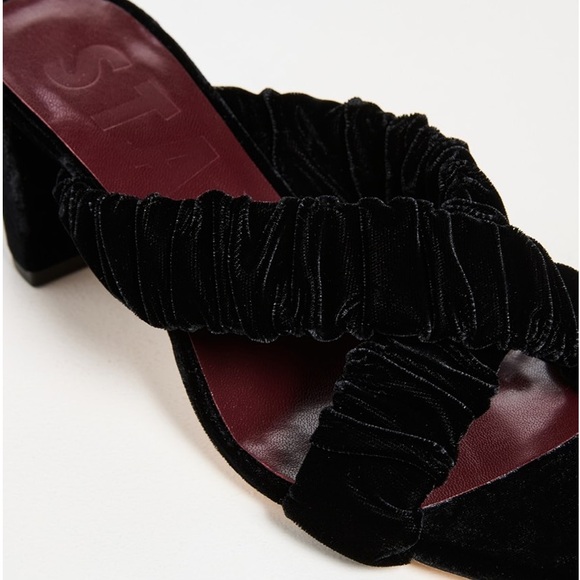 STAUD FRANKIE CRISS CROSS VELVET SANDAL - Picture 3 of 6